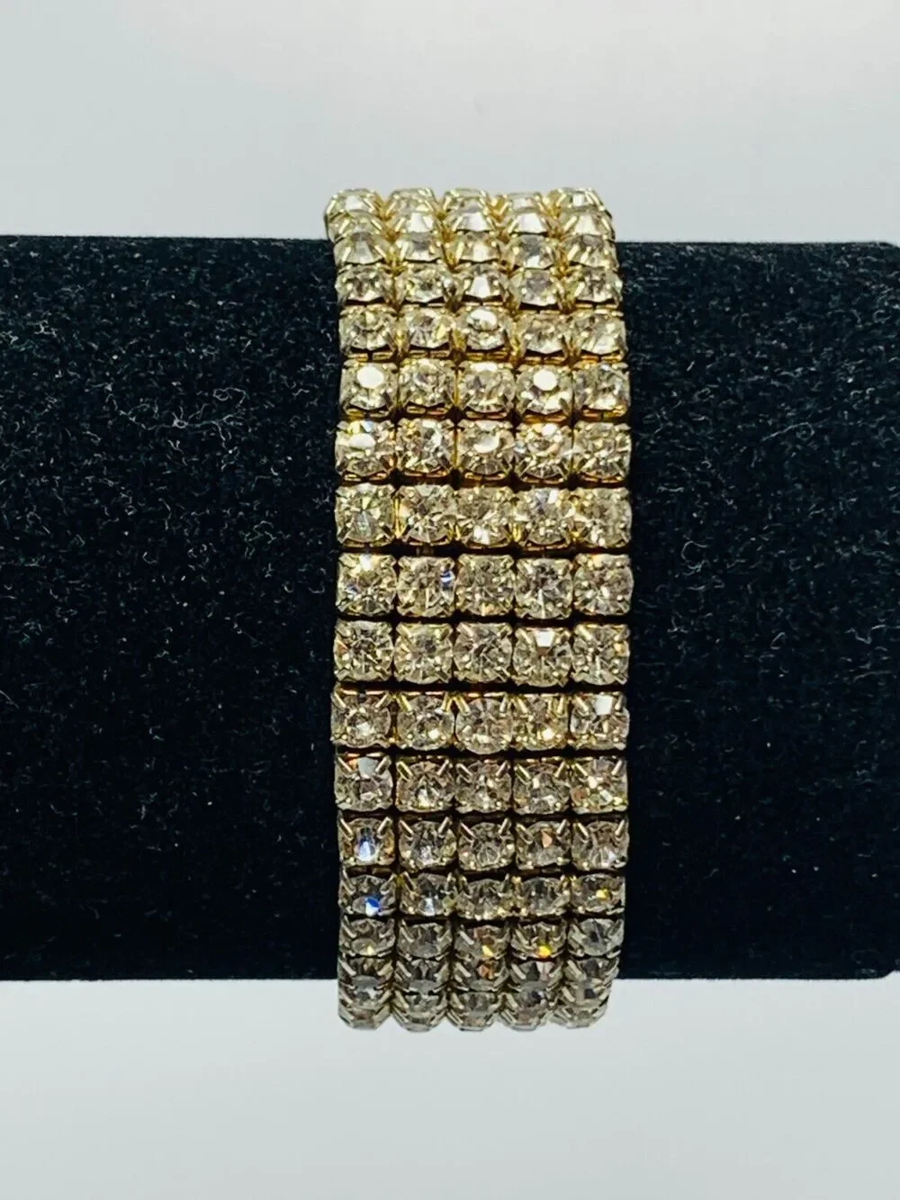 Stretch Rhinestone 5 Layer Tennis Bracelet